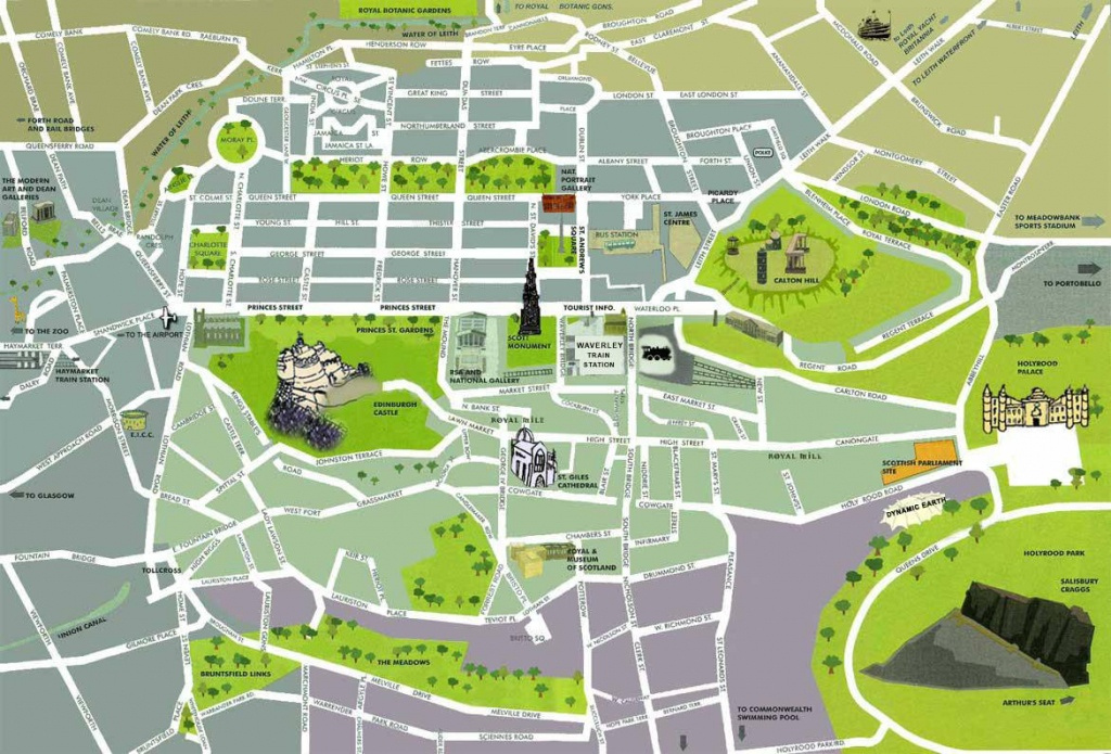 Large Detailed Map Of Edinburgh Edinburgh Street Map Printable Free 