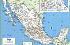 Large Detailed Map Of Mexico With Cities And Towns Mexico Map Map