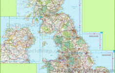 Large Detailed Map Of Uk With Cities And Towns Regarding Printable Road