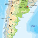Large Detailed Physical Map Of Argentina With Cities Argentina Large