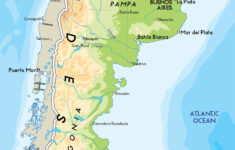 Large Detailed Physical Map Of Argentina With Cities Argentina Large