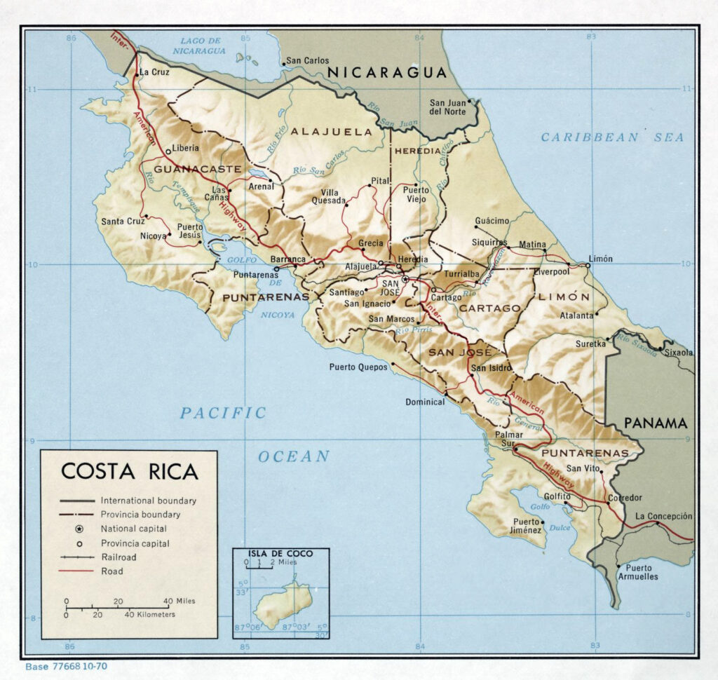 Large Detailed Political And Administrative Map Of Costa Rica With ...