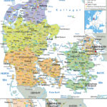 Large Detailed Political And Administrative Map Of Denmark With All