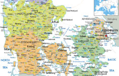 Large Detailed Political And Administrative Map Of Denmark With All