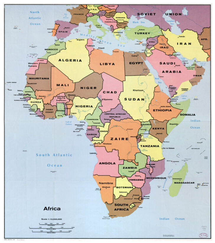 Printable Map Of Africa With Countries Capitals