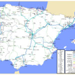 Large Detailed Railroads Map Of Spain And Portugal Spain And Portugal