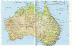 Large Detailed Relief And Administrative Map Of Australia With Roads