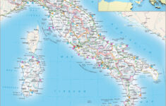Large Detailed Relief Political And Administrative Map Of Italy With