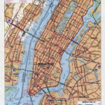 Large Detailed Road Map Of Manhattan New York City Manhattan NYC