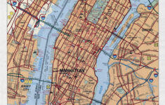 Large Detailed Road Map Of Manhattan New York City Manhattan NYC