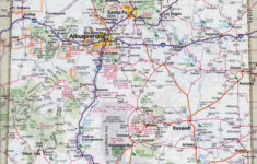 Large Detailed Roads And Highways Map Of New Mexico State With Cities