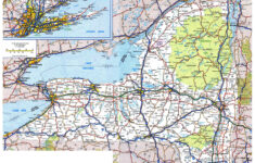 Large Detailed Roads And Highways Map Of New York State With All Cities