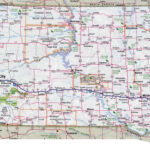 Large Detailed Roads And Highways Map Of South Dakota With All Cities