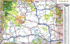 Large Detailed Roads And Highways Map Of Wyoming State With National