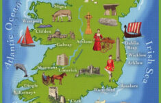 Large Detailed Tourist Illustrated Map Of Ireland Ireland Europe
