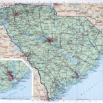 Large Map Of The State Of South Carolina With Cities Roads And