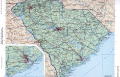 large map of the state of south carolina with cities roads and Large Map Of The State Of South Carolina With Cities Roads And