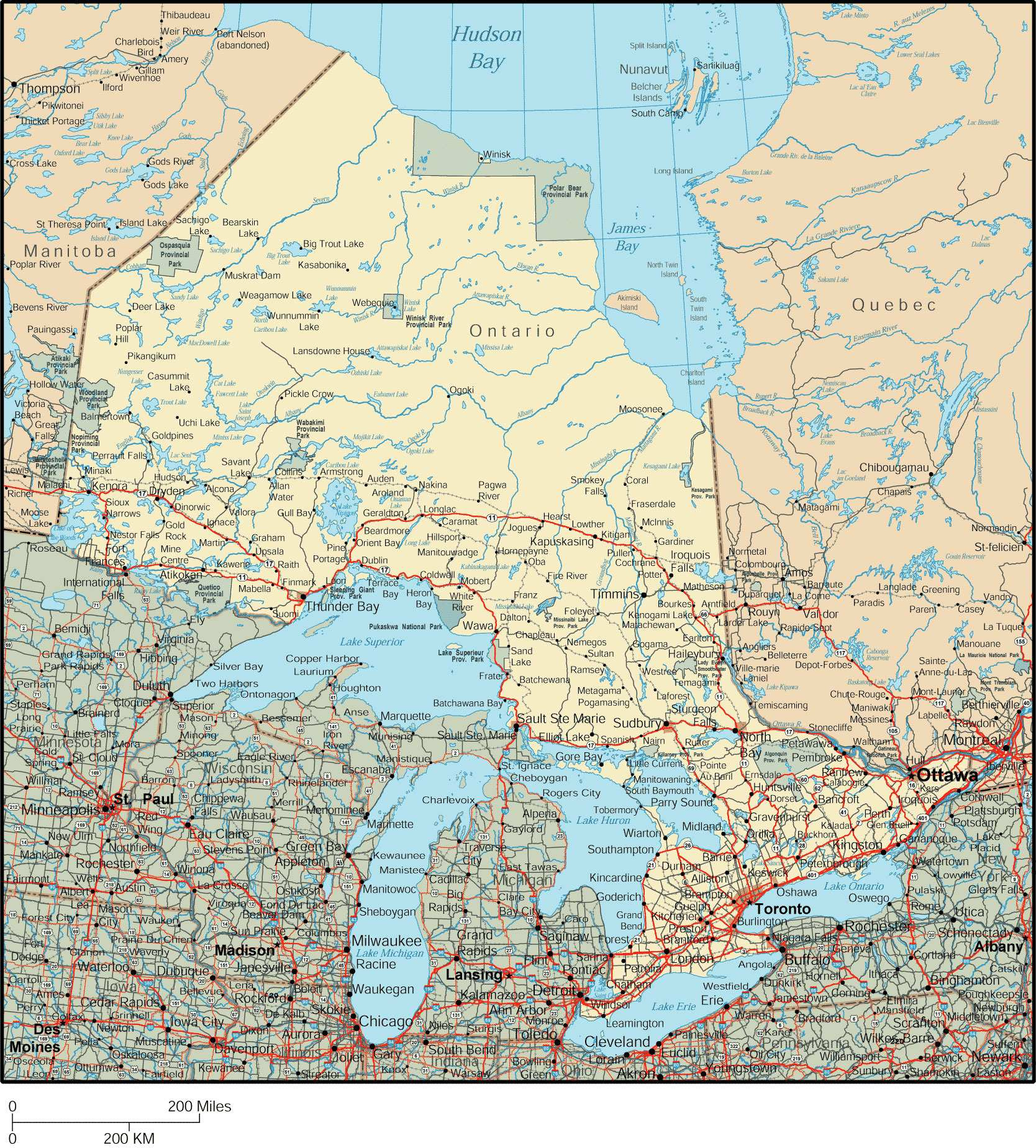 Large Ontario Town Maps For Free Download And Print High Resolution 