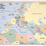 Large Political Map Of Europe North Africa And The Middle East 1982