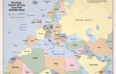 Large Political Map Of Europe North Africa And The Middle East 1982