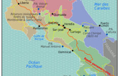 Large Regions Map Of Costa Rica Costa Rica Large Regions Map Vidiani