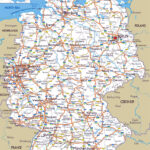 Large Road Map Of Germany With Cities And Airports Germany Europe