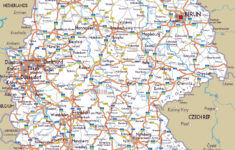 Large Road Map Of Germany With Cities And Airports Germany Europe