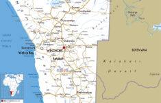 Large Road Map Of Namibia Namibia Large Road Map Vidiani Maps