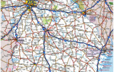 Large Roads And Highways Map Of Georgia State Georgia State Large