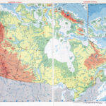 Large Scale Physical Map Of Canada Canada Large Scale Physical Map