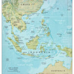 Large Scale Political Map Of Southeast Asia With Relief Capitals And