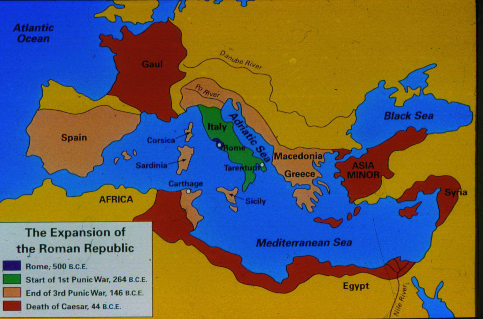 Latin I New Bern High School 2018 Fall Map Roman Expansion 500 BCE 