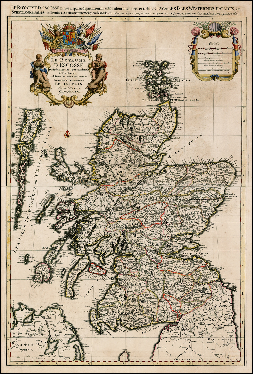 Le Royaume D 39 Ecosse Divise En Parties Septentrionales Meridionales 