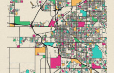Lincoln Nebraska City Map Drawing By Inspirowl Design
