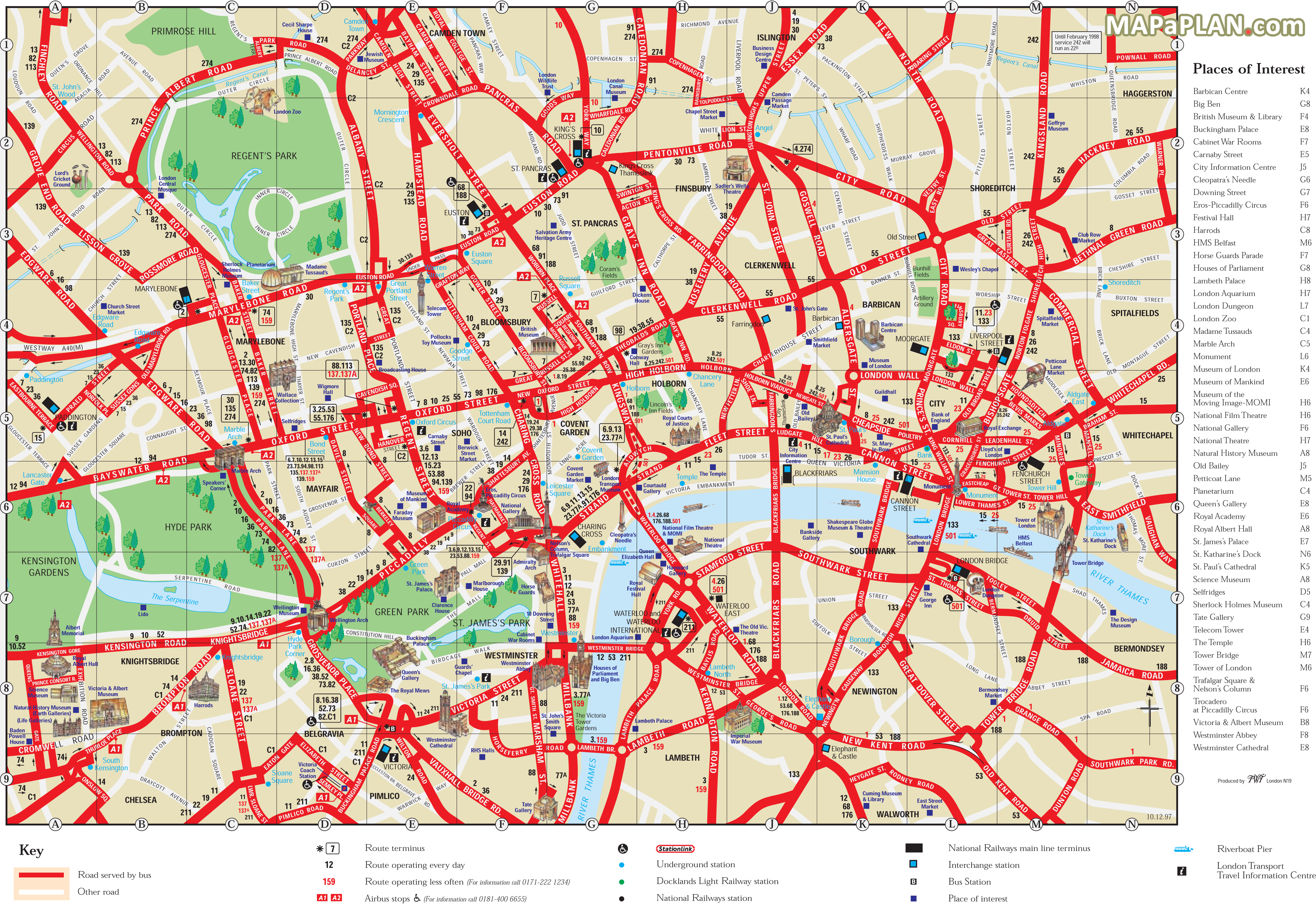 London Top Tourist Attractions Map Must See Places Of Interest Guide 