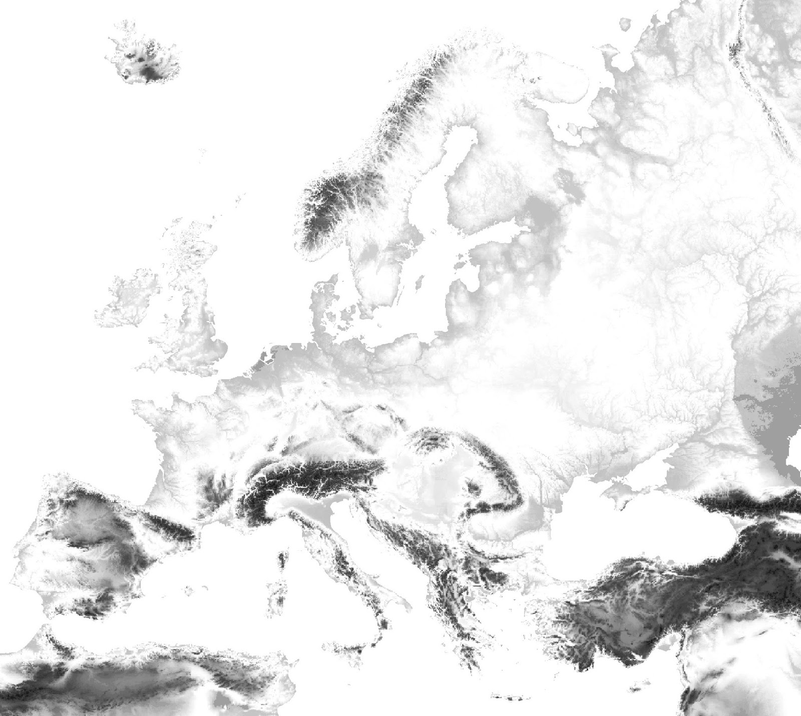 Low Polygon 3D Europe Map