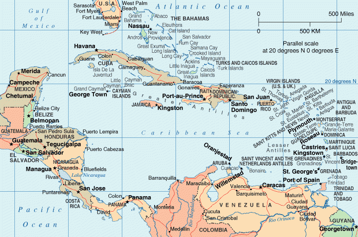 Free Printable Map Of The Caribbean Islands