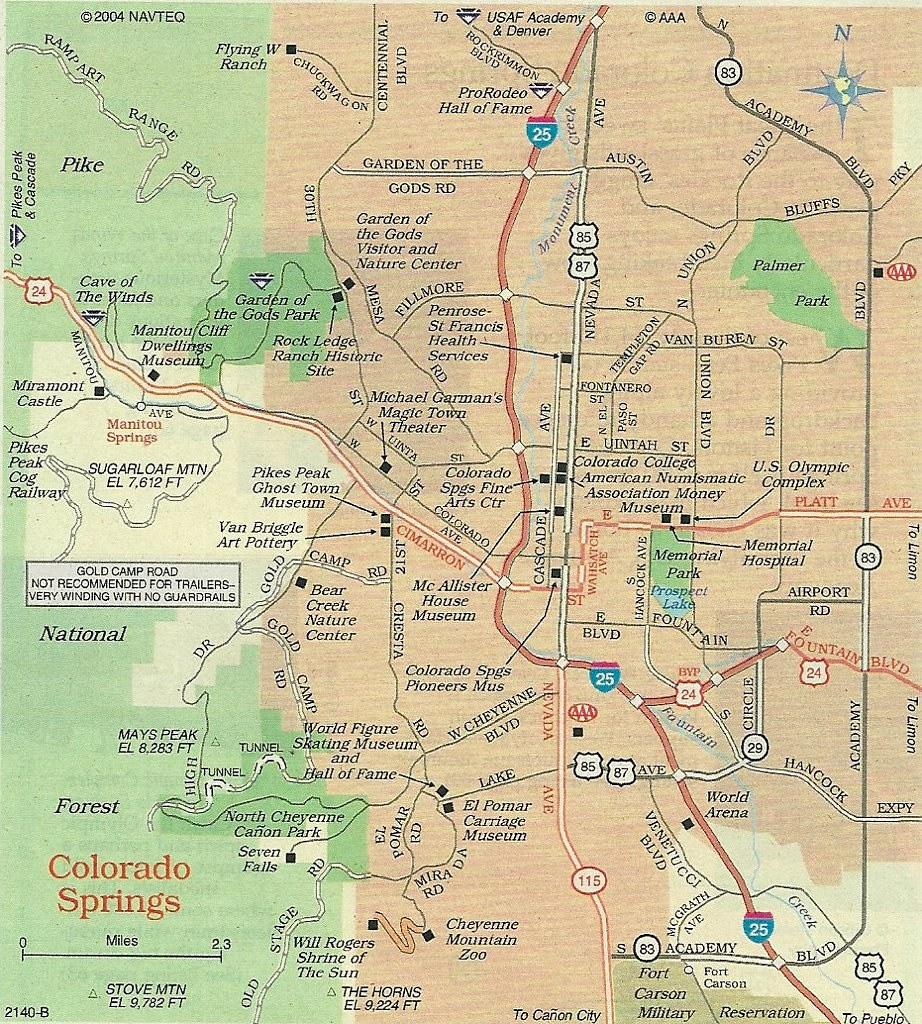 Printable Map Of Colorado Springs Adams Printable Map