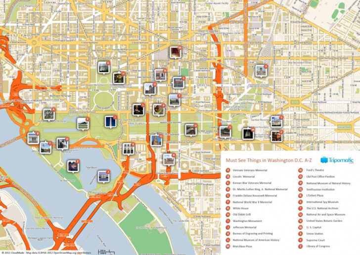 Free Printable Map Of Downtown Washington Dc