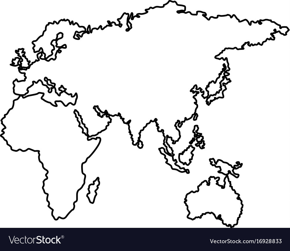 Map Of Europe Africa And Asia Country Royalty Free Vector