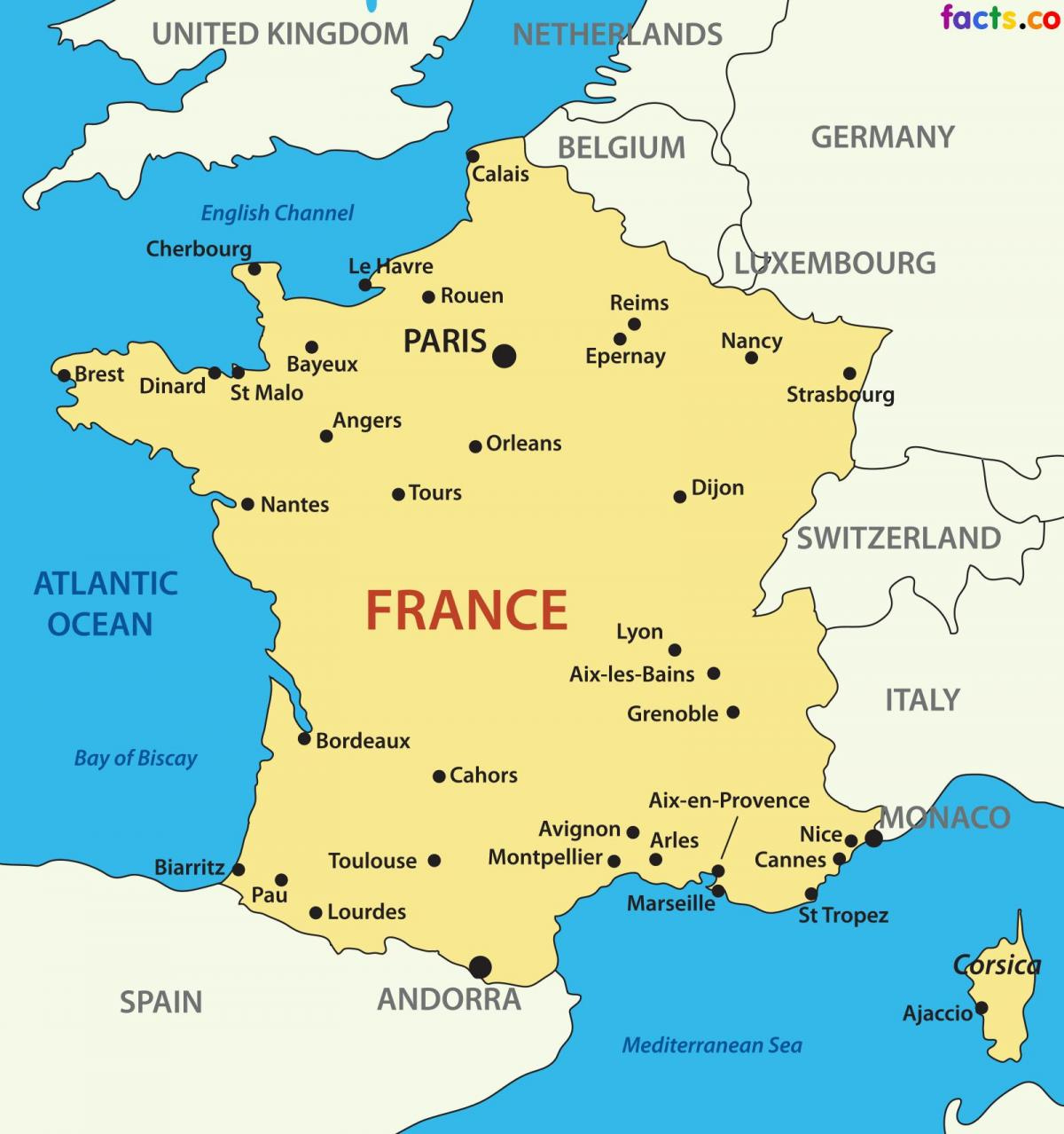 Map Of France For Kids Map Of France For Children Western Europe 