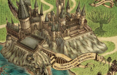 Map Of Hogwarts Poster Harry Potter Graphic Artwork MinaLima