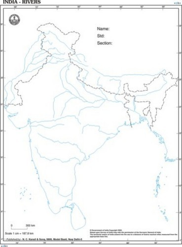 Map Of India With Rivers Maps Of The World