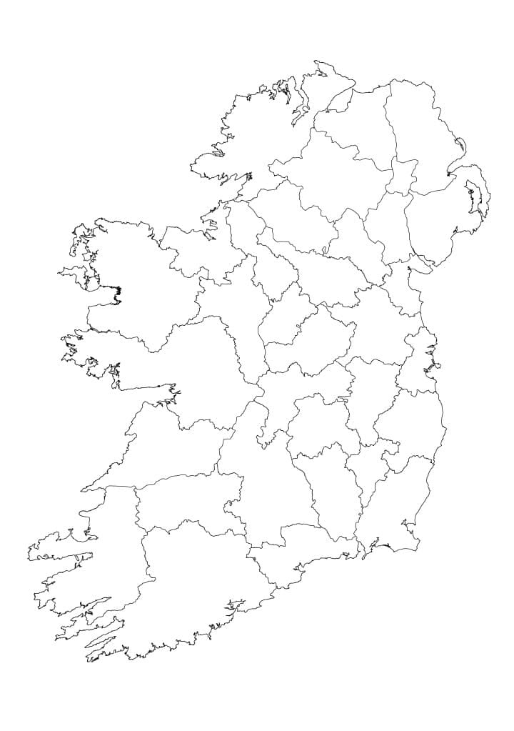 Map Of Ireland Blank Oppidan Library