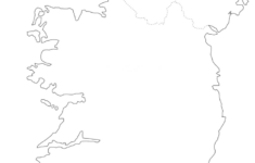 Map Of Ireland Counties Black And White