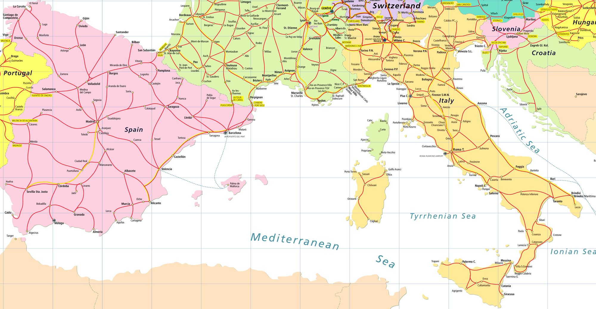 MAP OF ITALY AND FRANCE World Map Of mages Italy Map Map Of Spain 