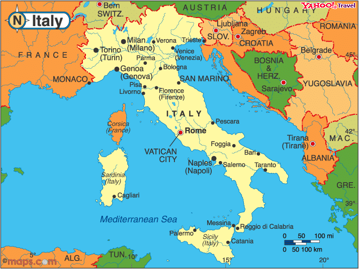 Map Of Italy France Oppidan Library