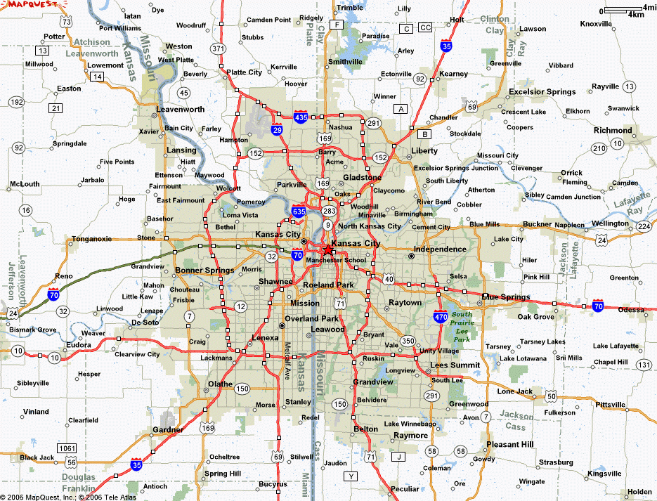 Map Of Kansas City TravelsFinders Com