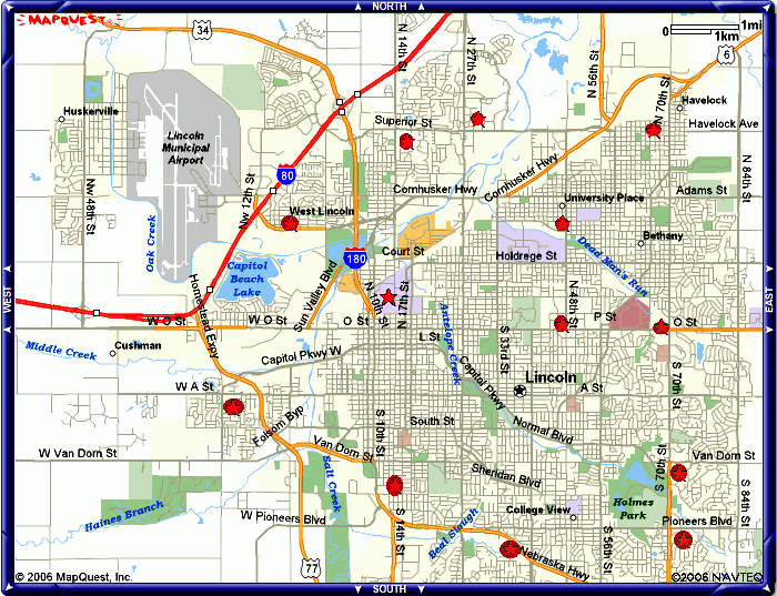 Map Of Lincoln Nebraska TravelsMaps Com