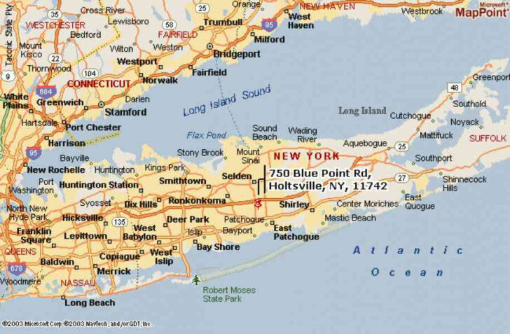 Map Of Long Island Ny Showing Towns